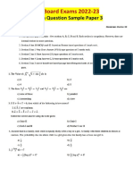 Question Sample Paper 3 - CBSE