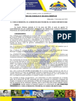 Conformación Comisiones Concejo Huarochirí