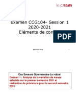Examen CCG104-Session 1 2020-2021 Eléments de Corrigé: 1 Bénédicte Grall