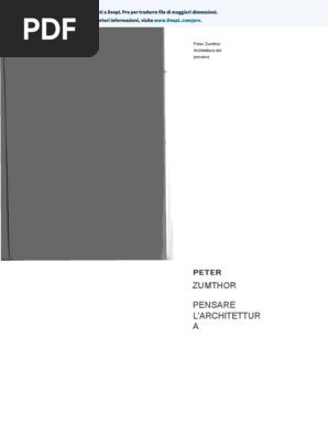 洋書 Peter Zumthor Pensare architettura Peter Zumthor Pensare architettura Pensare architettura