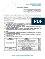 Processo seletivo para curso de especialização em ensino de história