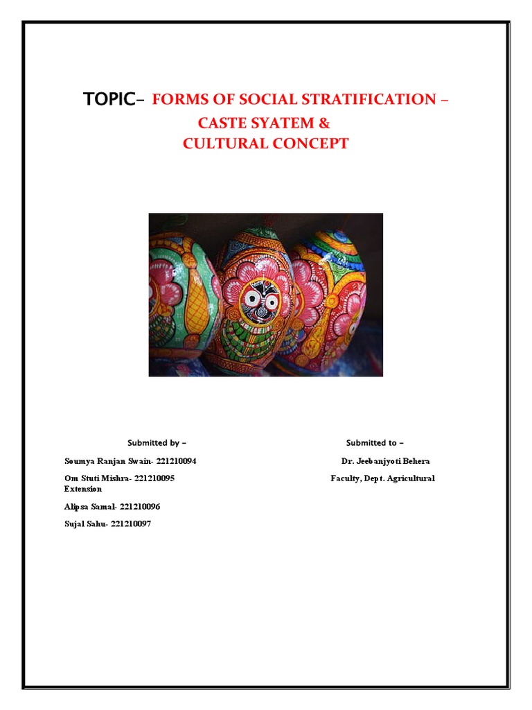 Extension Education PDF Caste Society