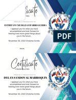 Certificate: Gabriela Mis Tral Elementary School