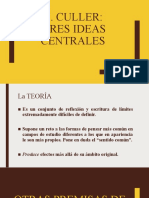 J. Culler: Tres Ideas Centrales