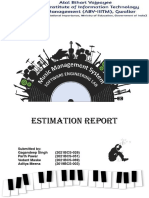 Estimation Report For Music Management System