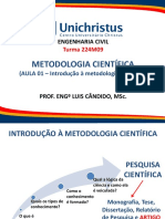 Aula 01 - Introdução A Pesquisa Científica - APENAS CIVIL