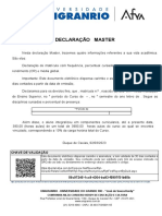 Declaração Master: Chave de Validação