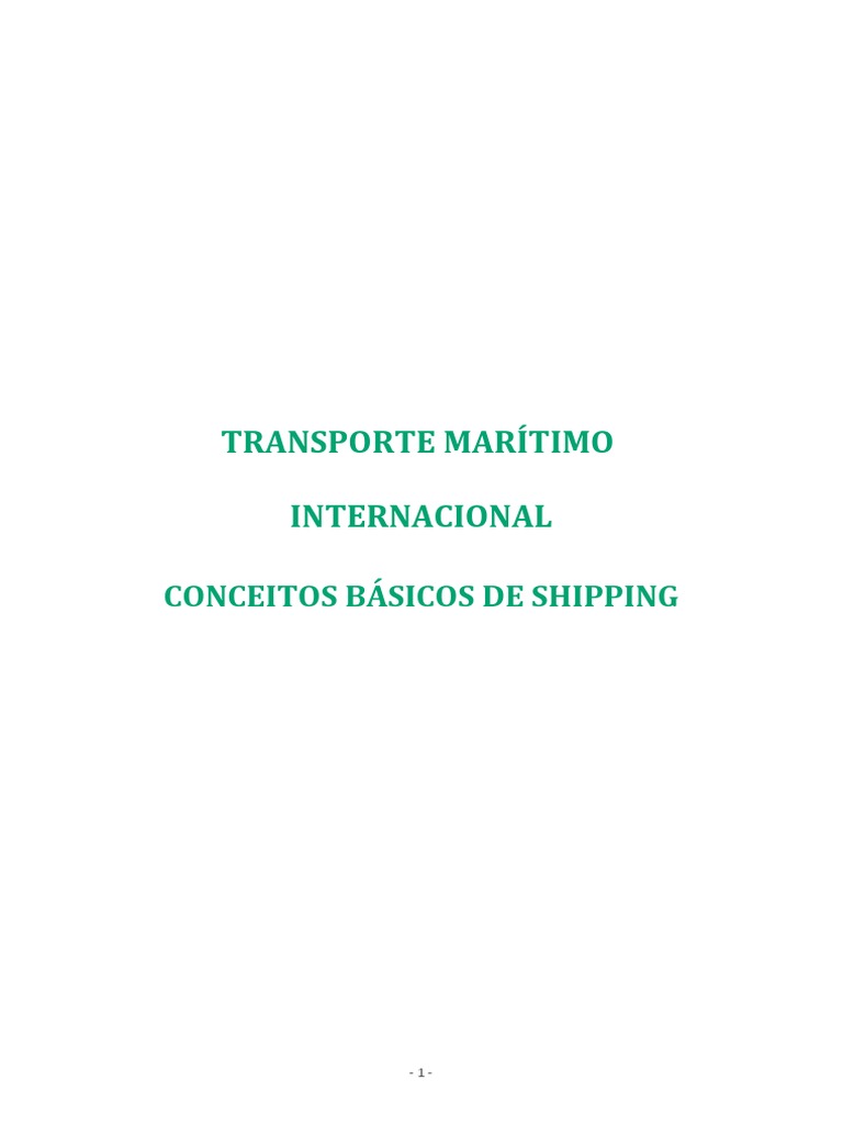 Conceitos Básicos de Transporte Marítimo | PDF | Águas territoriais ...