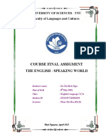 Course Final Assigment: The English - Speaking World