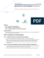 Packet Tracer: Configuración de Un Router Integrado: (Versión para El Instructor)