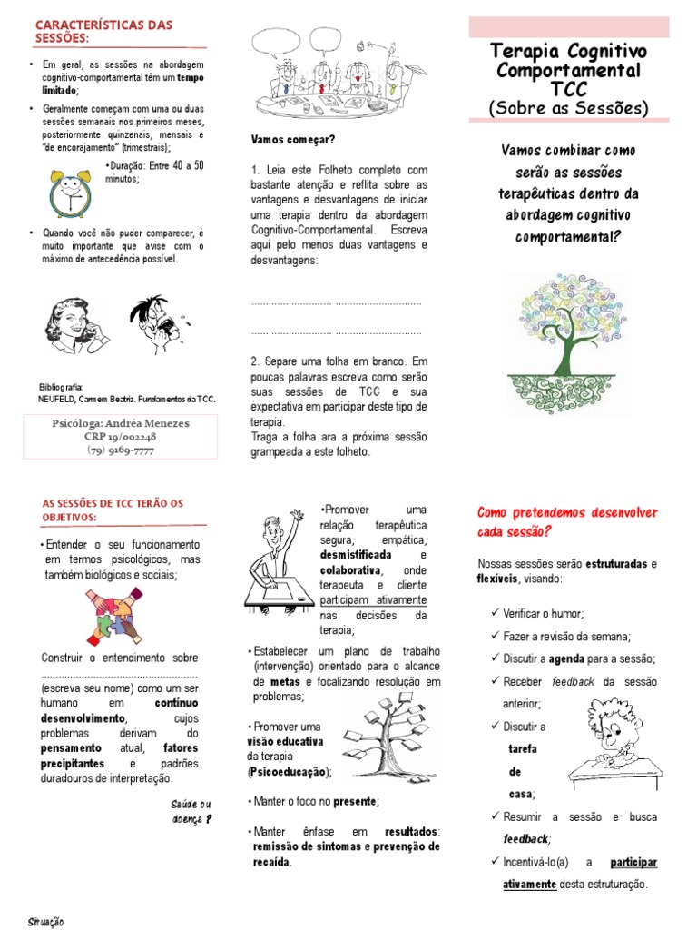FOLHETO DE PSICOEDUCAÇÃO TCC Nº2 Sobre As Sessões | PDF | Terapia