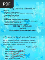 ENGLISH 6 PPT Q3 W1 - Using  Dictionary and Thesaurus