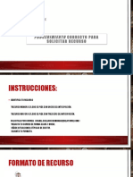 Procedimiento: Correcto para Solicitar Recurso