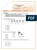 Prueba diagnóstica de matemática 3o básico