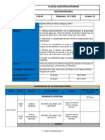 Ej. PLAN de AUDITORIAS INTERNA