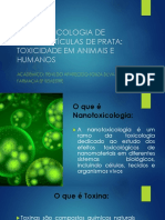 Nanotoxicologia de Nanoparticulas de Prata Toxidade em Animais e Humanos