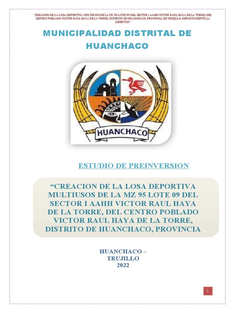 Losa Deportiva en Parque Víctor Raúl | PDF | Entorno natural ...