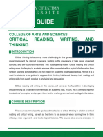 Course Guide - Critical Reading, Writing and Thinking