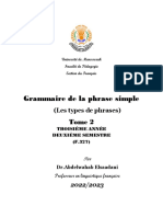 Grammaire de La Phrase Simple: Tome 2