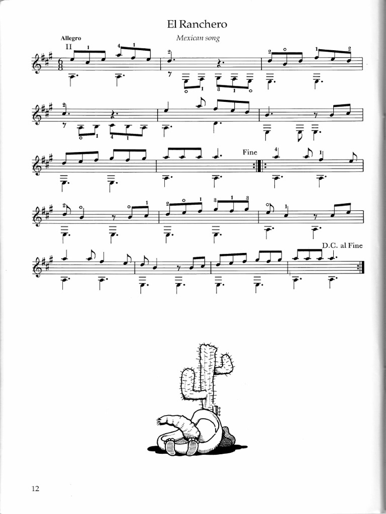 El Ranchero Mexican Song Sheet | PDF