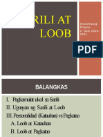 Sarili at Loob: Sikolohiyang Pilipino 1 Sem 2020-2021