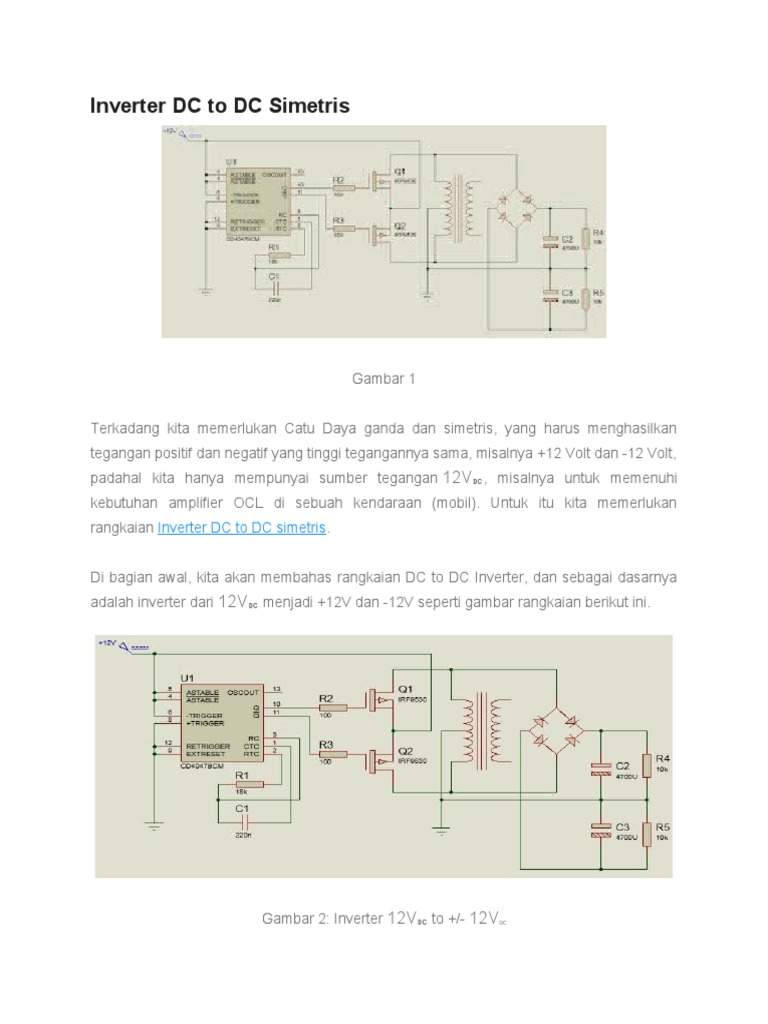 Inverter DC To DC Simetris | PDF