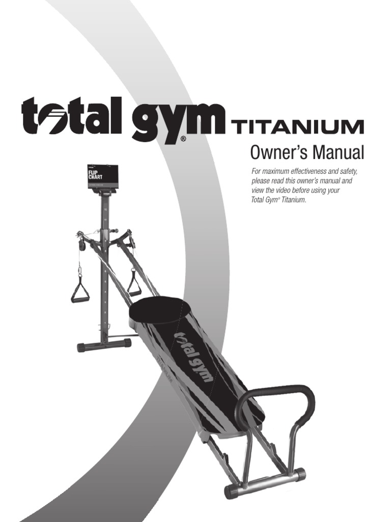 Total Gym Titanium Manual PDF Strength Training Foot