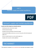 Unit 2 Demand, Supply and Market Equilibrium