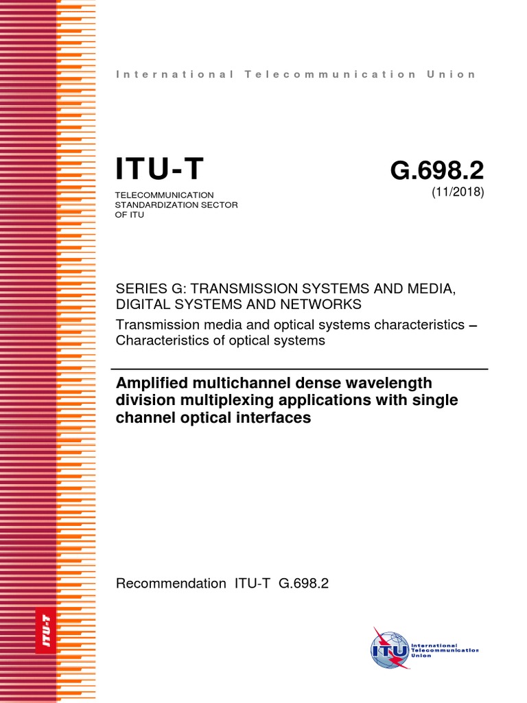 T Rec G.698.2 201811 I!!pdf e | PDF | Wavelength Division Multiplexing ...