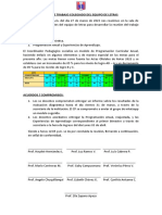 Acta de Trabajo Colegiado Del Equipo de Letras