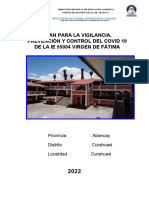 Plan para La Vigilancia, Prevención Y Control Del Covid 19 de La Ie 55004 Virgen de Fátima