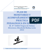 Plan de Monitoreo Y Acompañamiento A La Práctica Pedagógica en El Aula