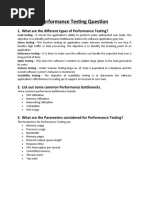 Performance Testing Question