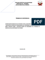 Términos de Referencia: Municipalidad Distrital de Huancarama Andahuaylas - Apurimac