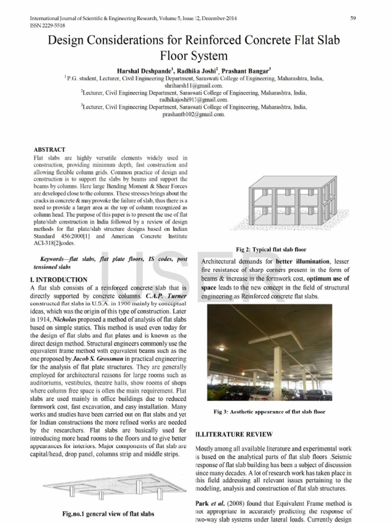 Flat Slab Design Considerations | PDF