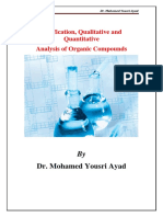 Purification, Qualitative and Quantitative Analysis of Organic Compounds
