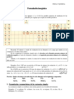 Formulación Inorgánica: 1. Número de Oxidación