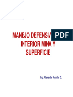 Manejo Defensivo en Interior Mina y Superficie