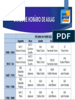 Grade de Horario de Aulas 2022