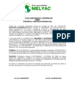 Acta de Conformidad Y Entrega de Obra Contrato - Proyecto Francia 510