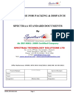 Procedure For Packing & Dispatch: Spectraa Technology Solutions LTD