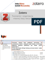 Zotero 5.0 3 Tworzenie I Organizacja Bazy