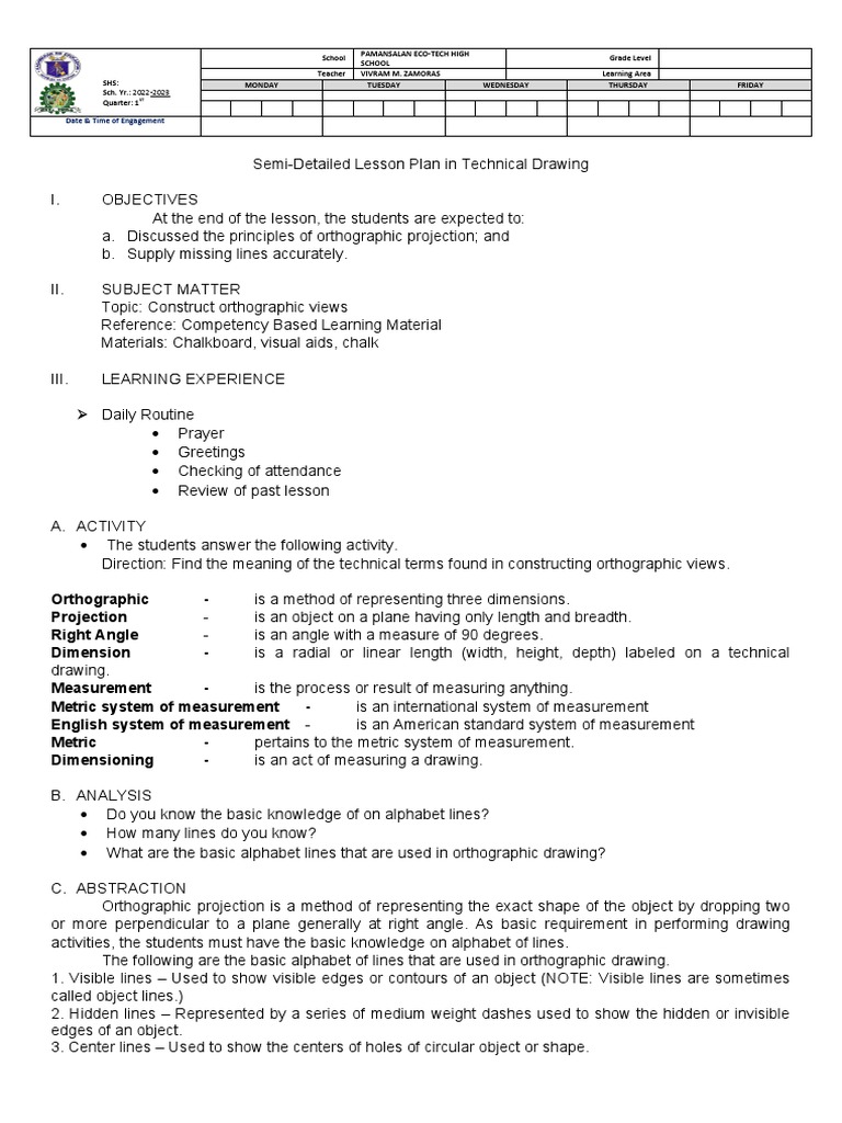 Orthographic Projection Right Angle Dimension Measurement Metric