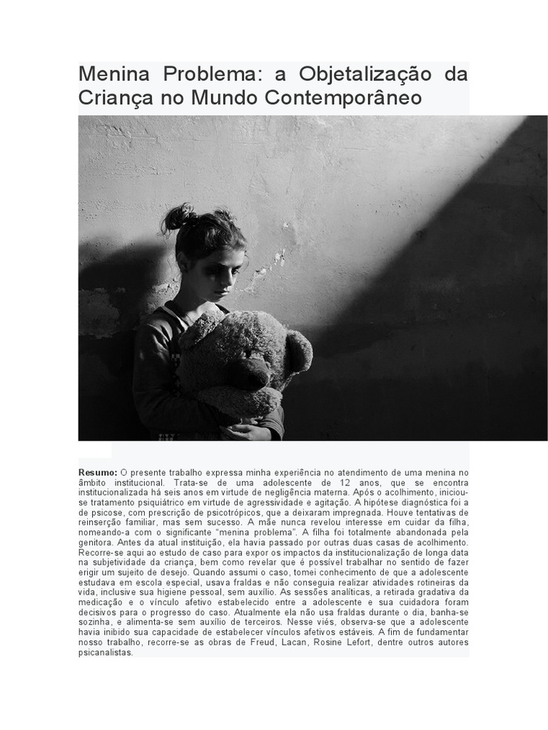 Menina Problema: A Objetalização Da Criança No Mundo Contemporâneo ...