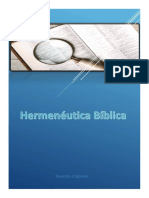 Hermenéutica Bíblica, Materia Preparada para El Seminario 2021