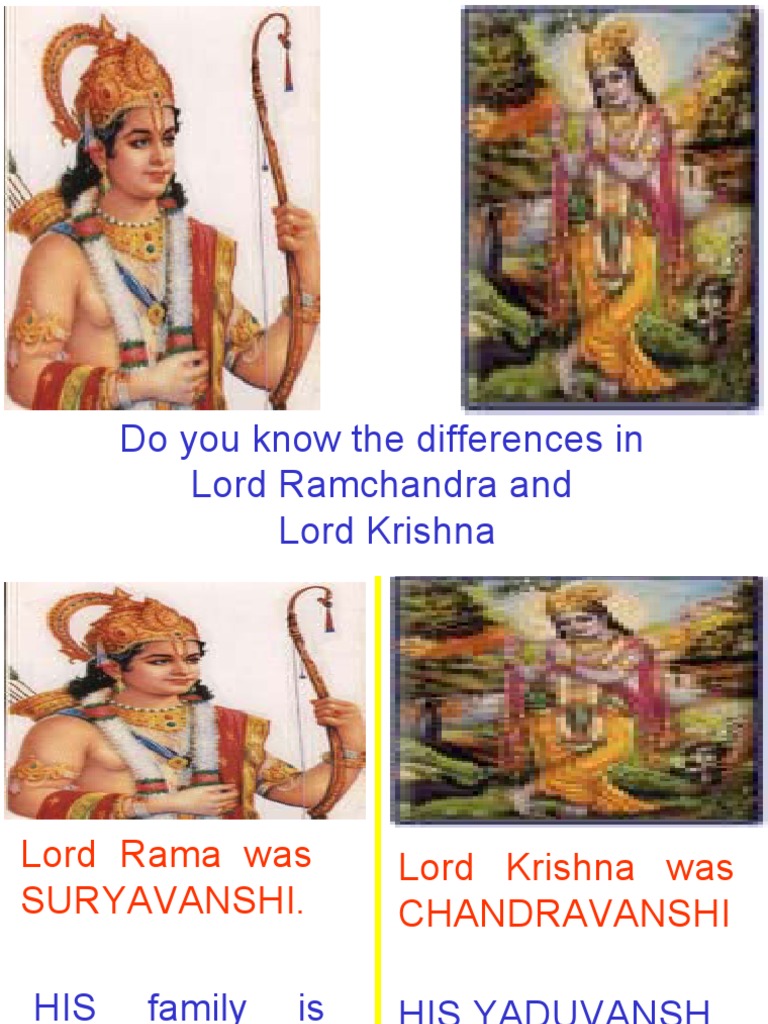 Differences Between Rama and Krishna | PDF | Theistic Indian Philosophy ...