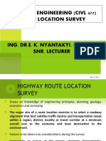 Highway Engineering (Civl 477) Route Location Survey