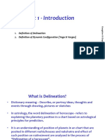 Topic 1 - Introduction: 1. Definition of Delineation 2. Definition of Dynamic Configuration (Yoga & Vargas)