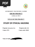 Study of Ethical Hacking: Micro Project