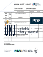 Unidad Municipal de Niñez Y Juventud: Responsables: Jorge Campo/ Marlon Moya FECHA DE ENTREGA: 17/03/2023